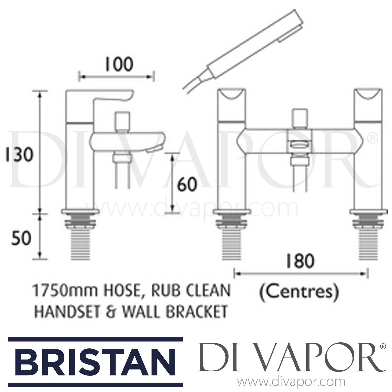 Bristan NR BSM E6 C Nero Bath Shower Mixer 6 Litre Flow Limit Spare Parts
